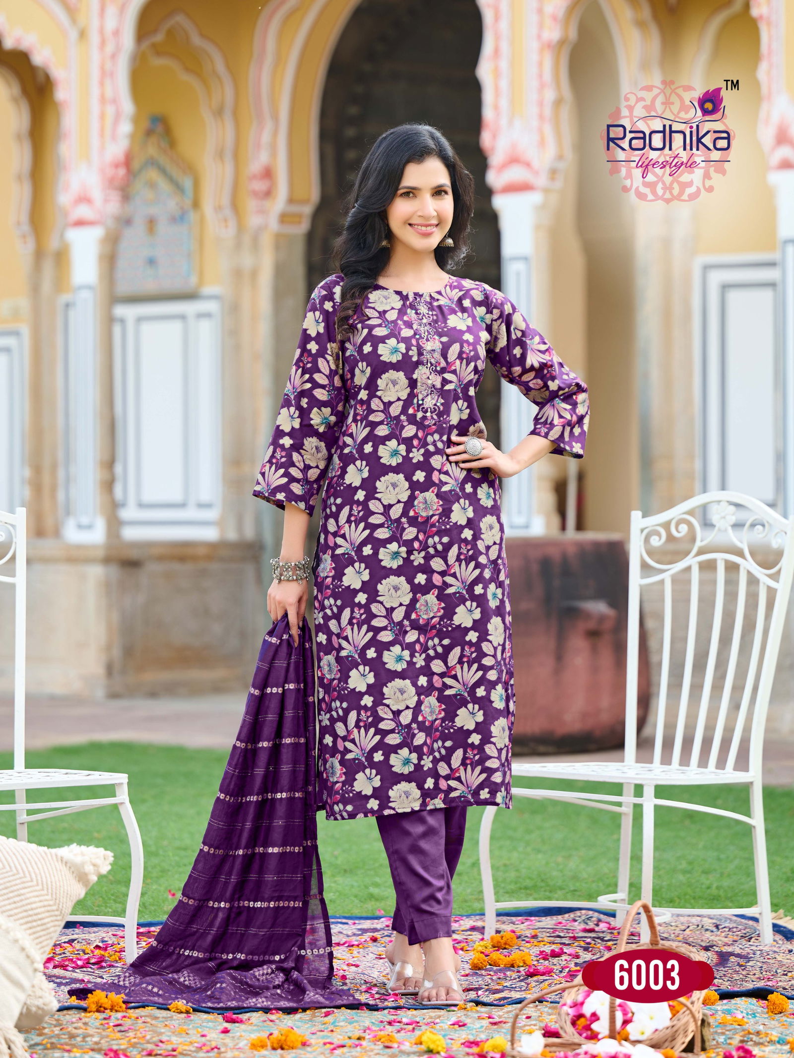 Satrangi Vol 6 By Radhika Modal Chanderi Printed Kurti With Bottom Dupatta Wholesale Online
